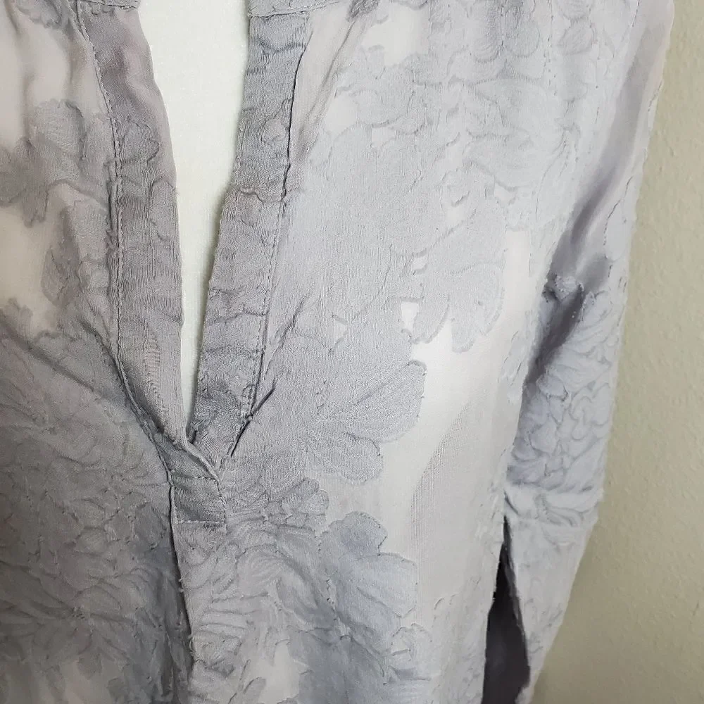 Katherine Barclay semisheer floral blouse M - Picture 5 of 11